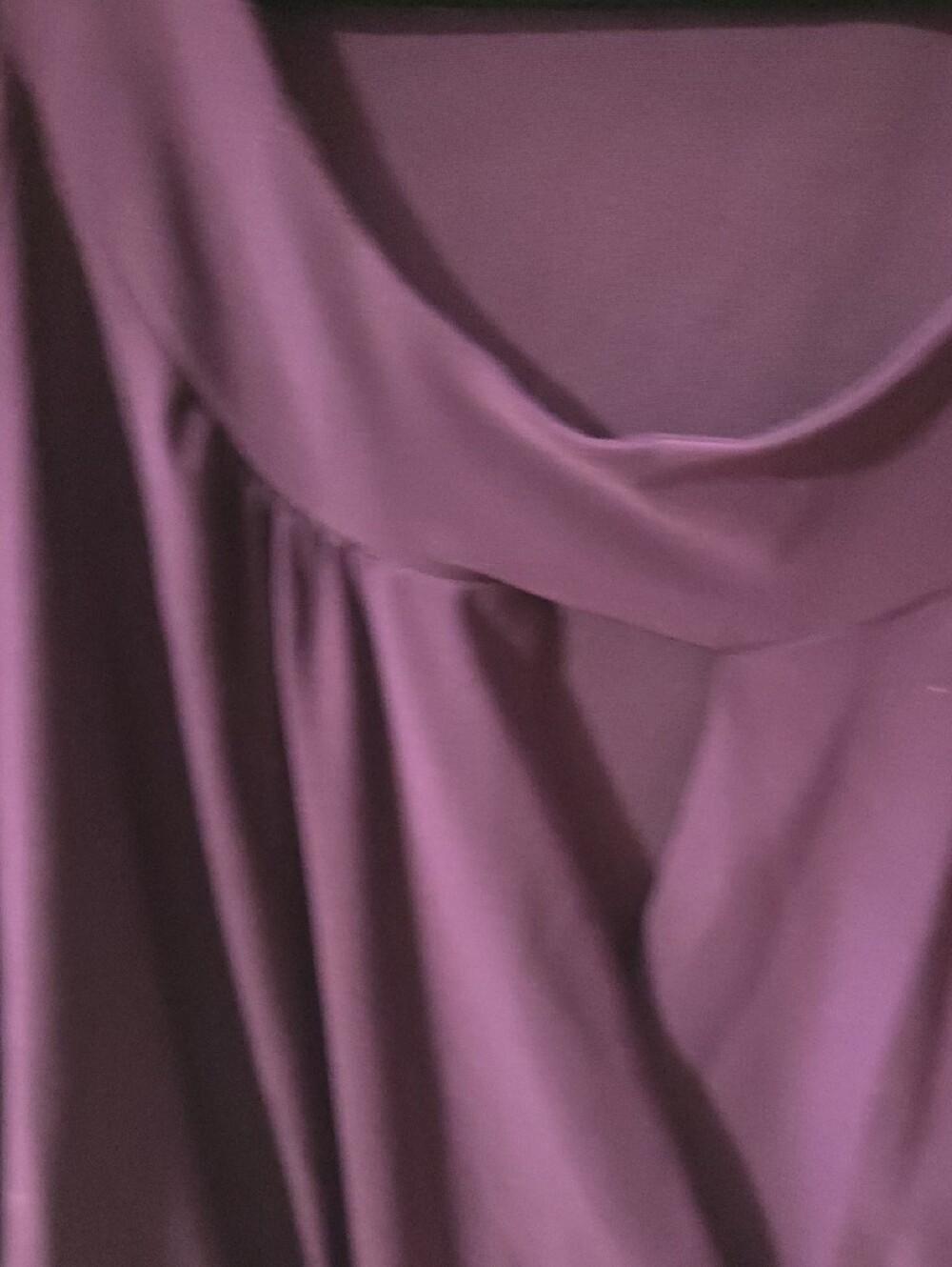 Short-Sleeve Purple Scoop Neck Tunic Top - Picture 3 of 10